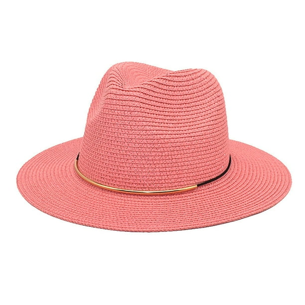 Red Bucket Hat Mens And Womens Fashion Straw Hat Summer Outdoor Travel Sunshade Sun Straw Hat