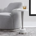 thumbnail image 2 of Bowery Hill Modern Resin and Steel Drink Table in White/Nickel, 2 of 8