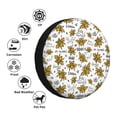 thumbnail image 4 of Honeii Hohey Bee Golden2 Print Tire Covers, Waterproof Anti-UV Sun Snow Rain Tire Covers for Trailers, RV, Camper, SUV, Truck-17 inch, 4 of 6