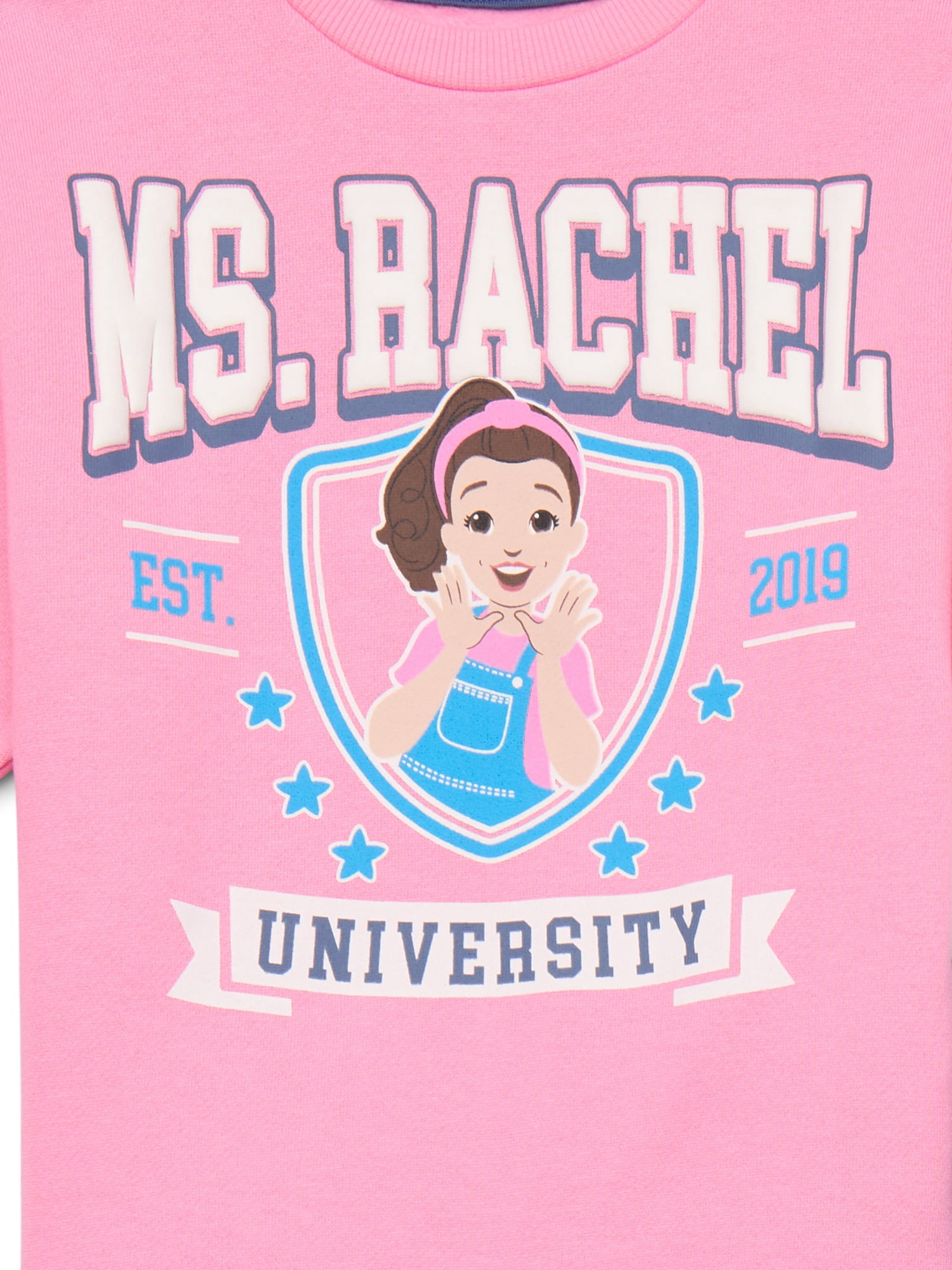 Ms. Rachel Toddler Girls Long Sleeve Graphic Print Sweatshirt and Matching Flare Leggings Set, 2-Piece, Sizes 12M-5T