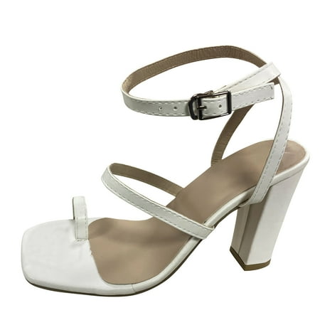 

fvwitlyh Sandalias Daisy Heels for Women - Ankle Strap Low Block Heel Cute Dressy Sandals