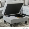 thumbnail image 2 of GDF Studio Carolina Fabric Storage Ottoman, Light Grey, 2 of 9