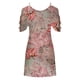 thumbnail image 5 of Puntoco Vestido Casual Estampado Con Cuello Redondo Y Manga Corta Con Hombros Descubiertos, Vestido De Manga Corta Con Cuello Redondo, Color Rosa Xxxxl,Regalos Para Mujer Joven, 5 of 5