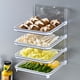 thumbnail image 4 of Naiovety Estante para platos, organizador de cocina montado en la pared, bandejas para platos, juego de 4 bandejas de organización para cocina Gris transparente, 4 of 6