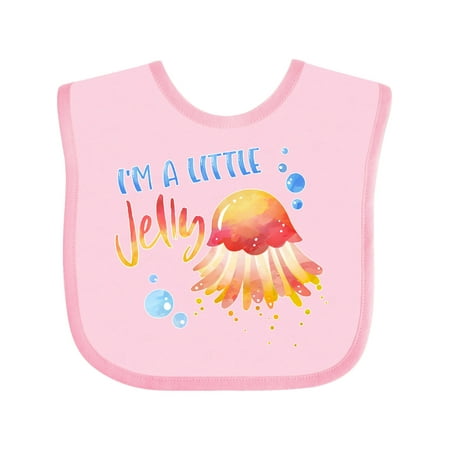 

Inktastic I m a Little Jelly Jellyfish Humor with Bubbles Gift Baby Boy or Baby Girl Bib