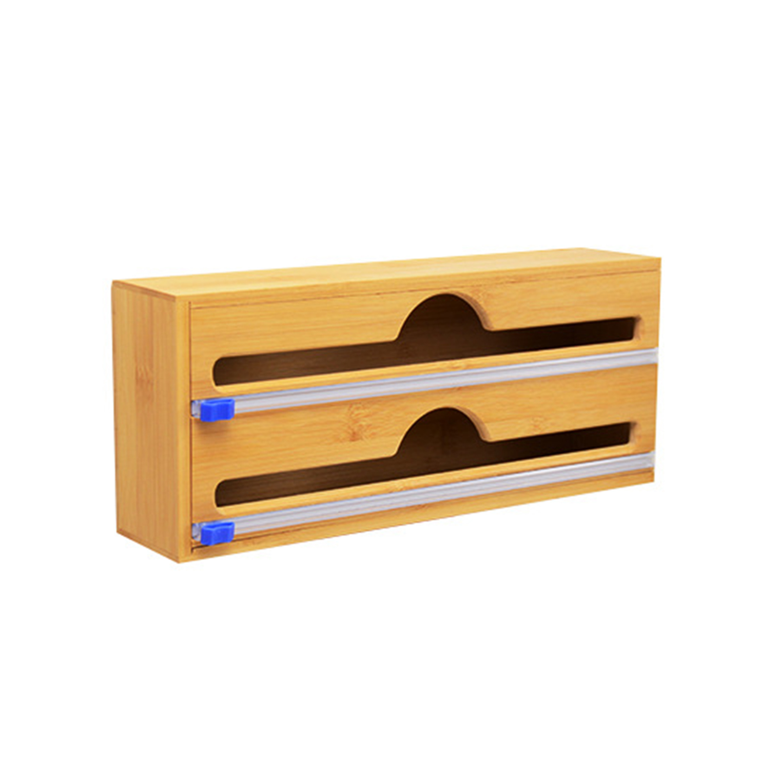 Buy Hapeisy Aluminum Foil Plastic Wrap Dispenser With Cutter,Bamboo Tin