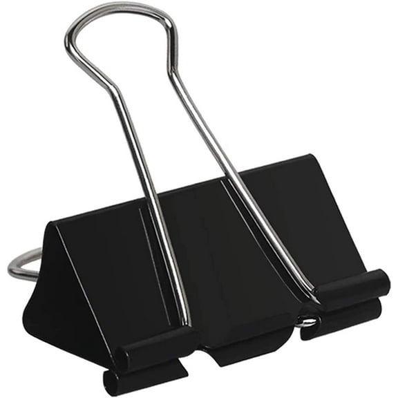 Extra Large Binder Clips 2 Inch (24Pack), Big Paper Clamps for Office and Home Supplies, Black