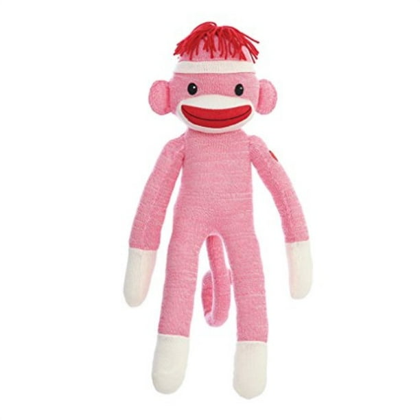 Plushland 20" Tall Adorable SOCK MONKEY, Soft Realistic Plush Knitted Stuffed Animal Toy Gift