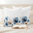 thumbnail image 3 of Poppy Flowers Outdoor Waterproof Pillow Covers, Botanical Spring Summer Floral Decorative Square Throw Pillowcase Sofa Cushion Sham for Patio/Couch/Chair, 24"x24" 2 Pack, 3 of 8