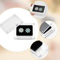 thumbnail image 3 of 4 Pcs Acrylic Jewelry Box with Lid Clear Gemstone Display Box Transparent Jewelry Display Container with Black Sponge Inside for Gemstones Rings Necklaces Bracelets DIY, 3 of 7