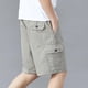 thumbnail image 4 of Ceisia Men's Fashion Casual Workwear Stretchy Gift Waist Multiple Zipper Pockets Solid Half Shorts - All-Season Outdoor Daily P ants, 4 of 7