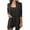 F239 Black, variant on 2 Piece Sets For Women Solid Color Vest Long Sleeve V Neck Button Down Jacket With High Waist Shorts 3Pcs Fashionable Outfit Set Beige Size M