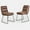 Brown, variant on Homy Casa Set of 2 Faux Leather Tufted Accent Chairs with Sled Base for Entryway Lounge, Grey