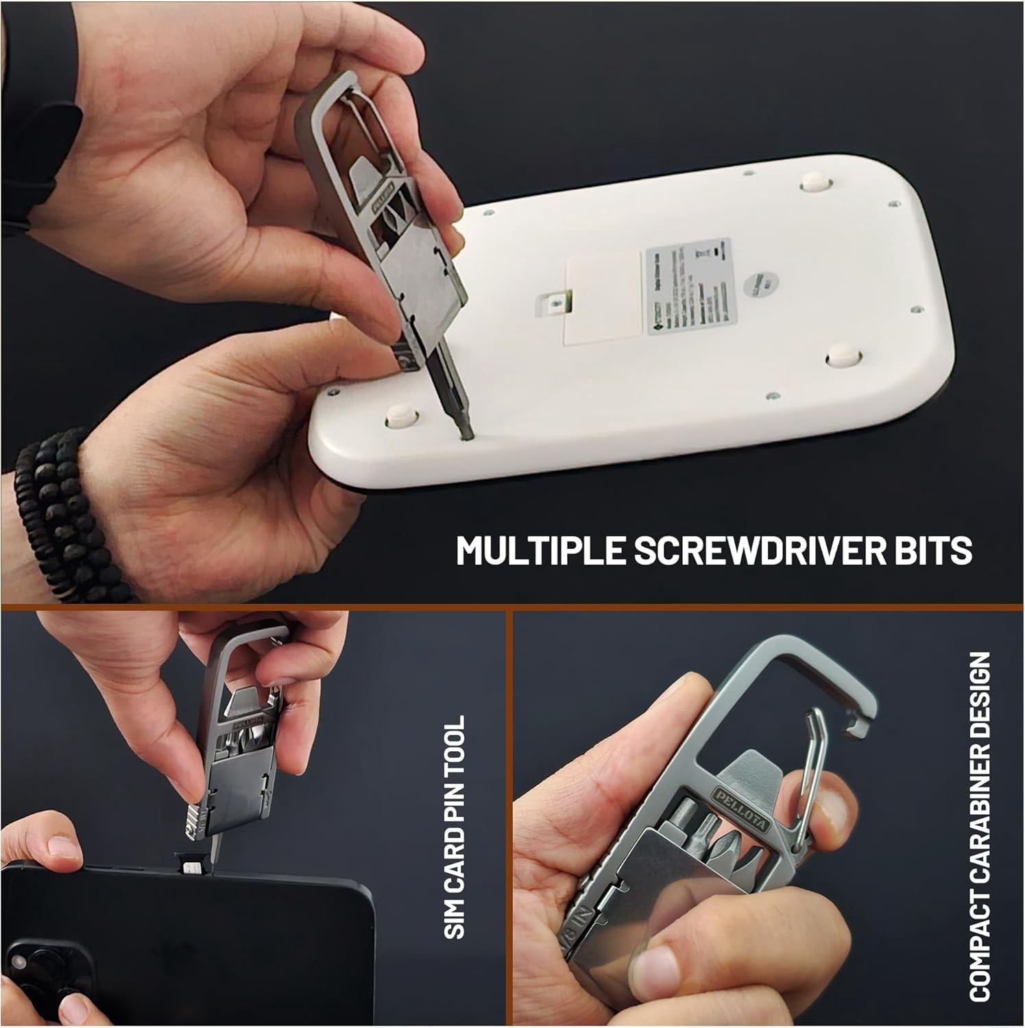 RGHJAR-Multi Tool Prizes [17-in-2] for Adults - Multi Tool for Men, Multitool, Small Hammer, Small Tools, Hammer Multitool, Gifts for Men, Dad, Husband, Camping, Bottle opener, retrieve card pin