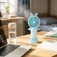 thumbnail image 6 of Bomd Cute Portable Handheld Mini Fans, USB Rechargeable Personal Fan for Women, Battery Operated Small Kawaii Hand Held Fan for Travel/Camping/Outdoor/Home/Office (Blue), 6 of 6