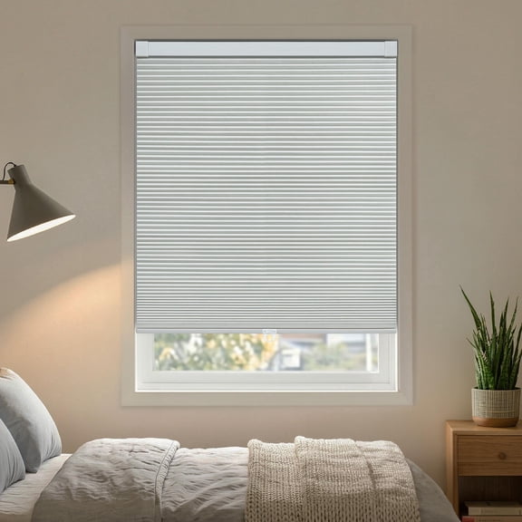 Regal Living White EZ Grip No Drill Blackout Cellular Shade - 19" W x 36" L