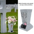 thumbnail image 3 of Lápida Solar Cementerio Tumba Florero Resina Lápida Florero Con Estaca De Tierra LED De Drenaje Ajustable Para Flores, 3 of 7