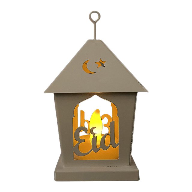 Eid vela linterna Retro Luna estrella Led adorno de luz nocturna con anillo colgante para el hogar dormitorio jardín Patio Festival