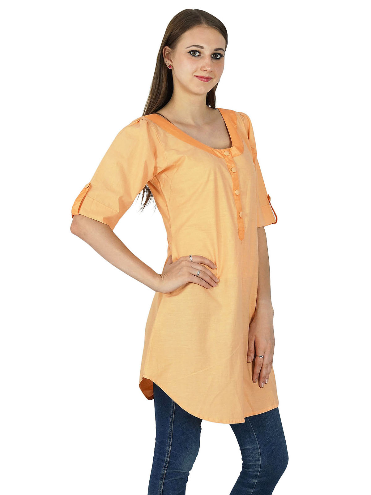 dress kurta ladies Ethnic Indian Solid Cotton Kurti Designer Women Casual Top Tunic Light Green Suit for Men
