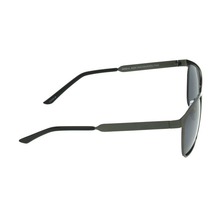 Foster Grant Men's FF03 Gunmetal Polarized Retro Sunglasses - Each