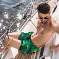 thumbnail image 2 of luoweisi Men's Beach Shorts Quick Dry Swim Trunks with Mesh Lining Peacock Feather 2XL, 2 of 5