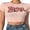 Pink, variant on Kmbangi Women Summer Sexy Casual Print Tops Short Sleeve Patchwork Skinny T-Shirt Ladies' Streetwear Tee Tops
