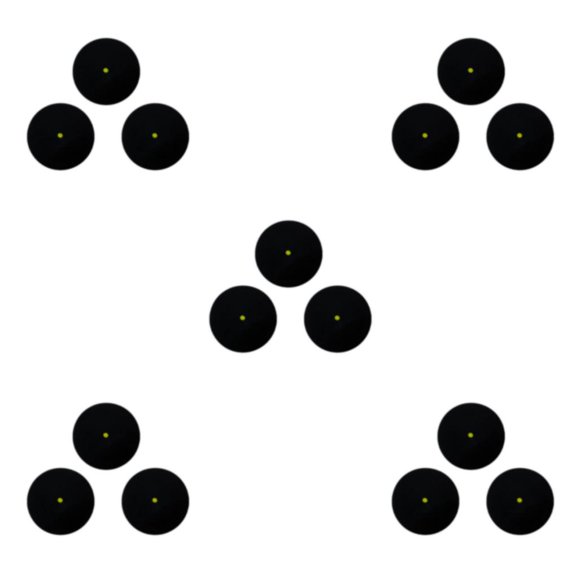 Eigraketly Juegos combinados de larga duración negros - Punto amarillo Pelotas de goma de baja velocidad Pelotas de squash profesionales Punto Type2 NO2