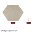 thumbnail image 3 of Self Adhesive Wall Hexagon Bulletin Felt Board Tile with Push Pin, Dark Camel 4 Pack, 3 of 5