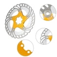 thumbnail image 3 of Rotores de Disco de Freno 180 mm Disco de Freno de Bicicleta de Acero Inoxidable Rotores de 6 Pernos para Bicicleta de Carretera Bicicleta de Monta?a BMX MTB(Gold) Artículos Deportivos Octpeak No, 3 of 5