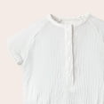 thumbnail image 6 of KPOPLK Baby Boy Clothes Infant Summer Casual Cartoon Print Romper Toddler Baby Plain Short Sleeve Bodysuit Jumpsuit Size 12-18 Months,White, 6 of 6