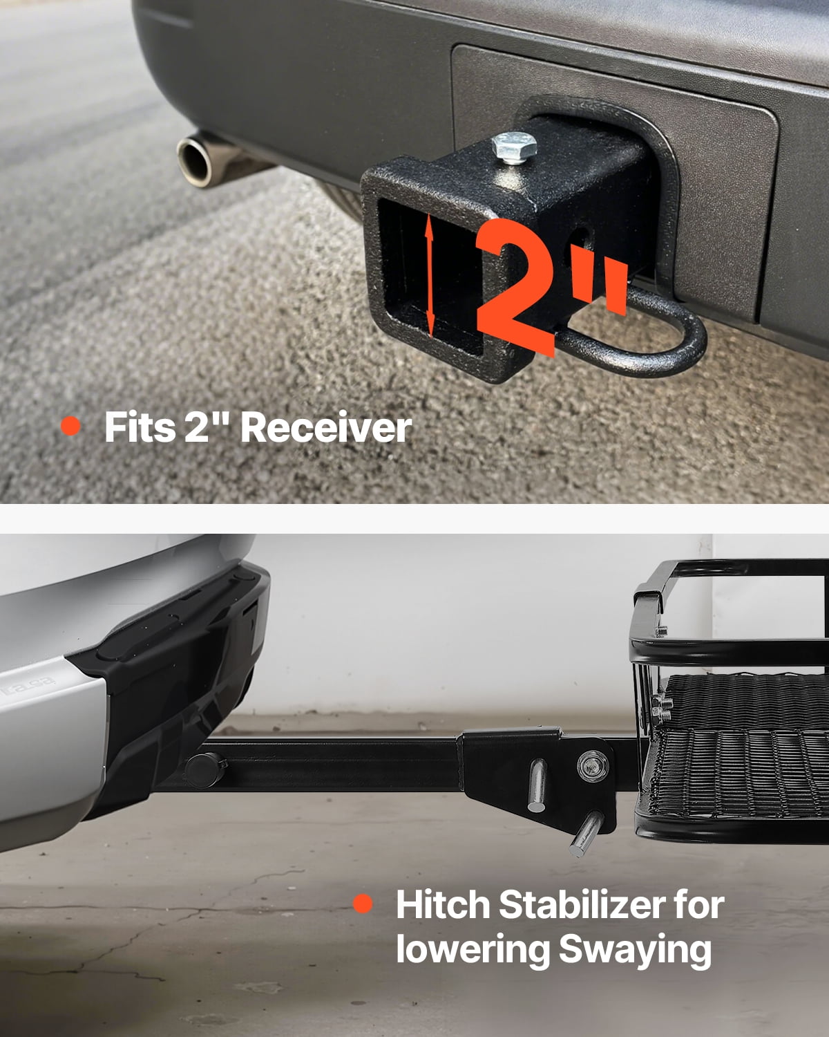 VEVOR Hitch Cargo Carrier,60" x 20" x 6", 500 lbs Capacity Hitch Cargo Carrier with Cargo Net & Waterproof Cargo Bag, Folding Hitch Mount Cargo Carrier with Hitch Lock for 2" Receiver, Fit for SUVs