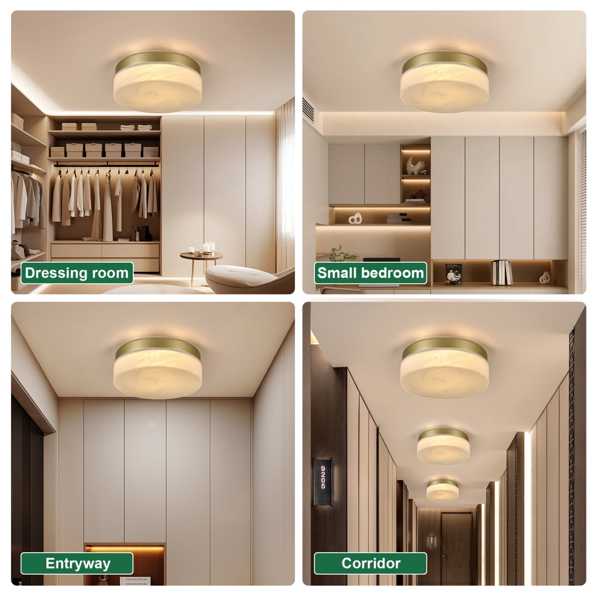 12 Inch LED Ceiling Light, 24W Flush Mount Ceiling Light,Round Low Profile Ceiling Lights for Bedroom, Living Room, Dining Room(White)