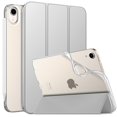 thumbnail image 1 of Funda MoKo Soft TPU translúcida esmerilada para iPad mini 7, color plateado, 1 of 9
