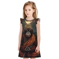 thumbnail image 1 of Fotbe Banana Leaf Meditating Gorilla Vestido de Dormir para Niñas de 3 a 10 Años, Mangas Cortas, Estilo Princesa, Pijama Camisón con Mangas Voladas-XX-Large, 1 of 6