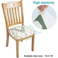 thumbnail image 3 of Stretch Chair Seat Covers Set of 6, Removable Washable Dining Chair Covers Anti-Dust Dining Room Chair Protector Cover Seat Cushion Slipcovers (6, Green Stripes), 3 of 6