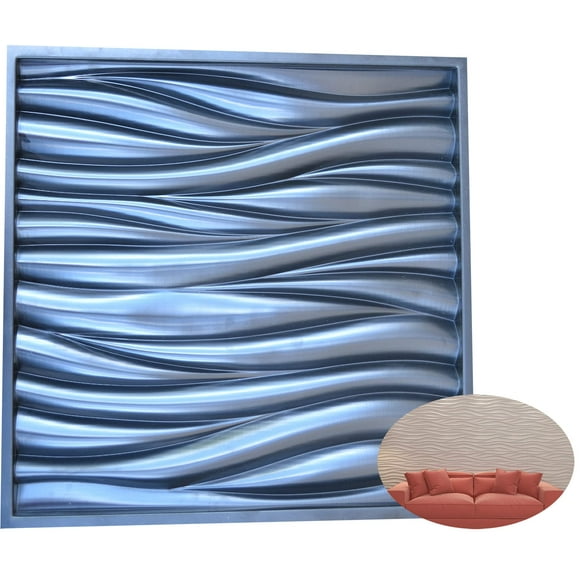 SvitMolds WAVE 3D WALL PANEL MOLD PLASTER Wall Art Decor Decorative Wall tile Panels #3D02