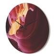 thumbnail image 3 of Designart 'Purple in Antelope Canyon Landscape' Modern Wood Wall Clock, 3 of 5