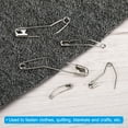 thumbnail image 5 of Uxcell Safety Pins 1.26 Inch Metal Nickel Plated Curved Sewing Pins Silver Tone 100Pcs, 5 of 5