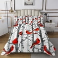 thumbnail image 1 of Erosebridal Ensemble de Couvre-Lit Cardinal, Branches de Bouleau, Microfibre, 1 of 5