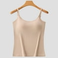 thumbnail image 2 of Loopsun Womens Pajama Tank Top, Women's Solid Color Seamless Sleevesless Underwear Shirt Top Beige,XXXXL, 2 of 5