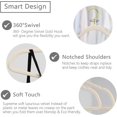 thumbnail image 4 of Premium Velvet Hangers Pack 10 Pcs Heavyduty - Non Slip Slimline - Velvet Suit Hangers Ivory - Gold Hooks,Space Saving Clothes Hangers, 4 of 5