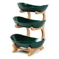 thumbnail image 1 of 2/ 3 Tier Fruit Bowl  Large Fruit Basket for Kitchen   Kitchen Bowls for Fruit and Vegetable Storage  for Sushi  Dessert  Fruit  Vegetables，pp Material, 1 of 10