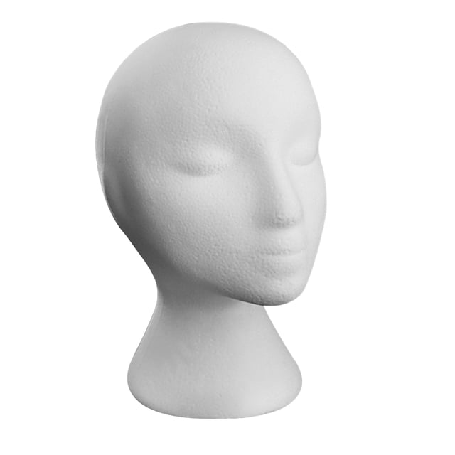 Weiweiguan Foams Mannequin Head Simulated Mannequin Wig Hat Stand For Home Salon (Random Style)