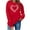 Z04 Red, variant on Erwazi Valentine Hoodies Sweatshirts for Women Trendy Long Sleeve Print Pullover Tops with Pocket