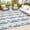 Blue & White, variant on Senfot 5x8 Indoor Outdoor Area Rug Waterproof Modern Print Pattern Non-Slip Floor Carpet Stain Resistant for Patio Backyard Living Room Black White