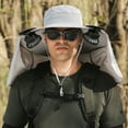 thumbnail image 5 of Up to 65 off!Yyuenw Sun Hat with 2 Solar Fans,UPF 50+ Solar Powered Fans Hat Large Shawl Sun Hat Neck Protector Summer Sun Men's Outdoor Fisherman Hat Big Wind Solar Rechargeable Fan, 5 of 5