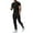 Black, variant on PNTUTB Mens Casual Sets 2 Piece Outfits Summer Tracksuit Side Stripes Short Sleeve T Shirts and Pants Suit