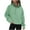Green, variant on Fancifize Women Quarter Zip Fleece Sweatshirts Casual Long Sleeve Collar Pullover Top Comfy Athletic Workout Fit Outfits with Front Pockets and Thumbholes