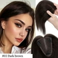 thumbnail image 2 of SEGO Hair Toppers Clip in 100% Human Hair Extensions One Piece Thick Natural Silk Base Straight Human Hair For Hairloss, 2 of 8