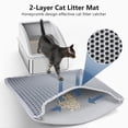 thumbnail image 3 of Caja de arena para gatos INVENHO de acero inoxidable XL con tapa y accesorios, 3 of 7